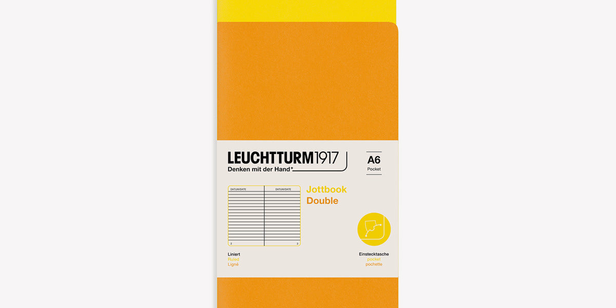 Leuchtturm1917 Jottbook A5 Medium Flexcover Ruled Notebook Set - Lemon - View #6