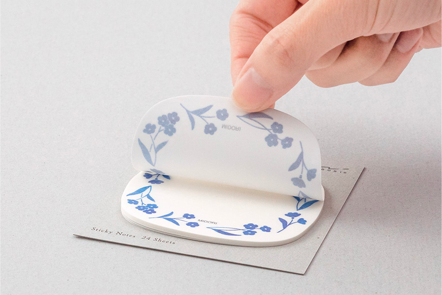 MIDORI Translucent Sticky Notes - Blue Flowers – Phidon Pens
