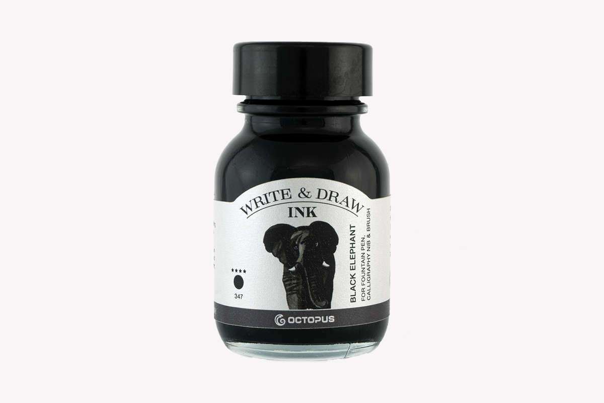 Phythons Ink Octopus Write and Draw Ink (50ml) - Elephant Black – Phidon Pens