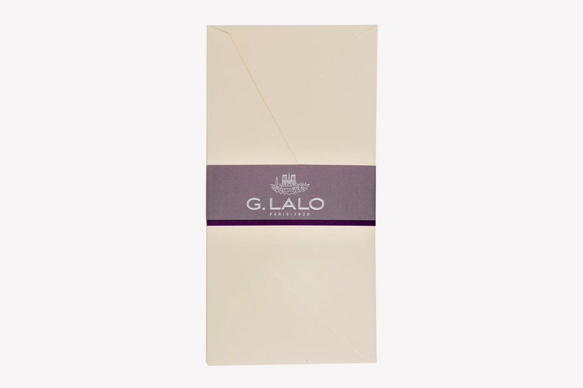 Lalo 22616L - Paille Pack Of 20 Gummed Envelopes. Size: DL 11x22 Cm 120g, Straw Paper, Cream, Lined, Correspondence, Paper Made In France, Natural Co - View #3