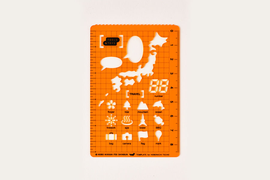 Stencil: Basic / Activities / Travel / Speaking - Hobonichi Planner 2014